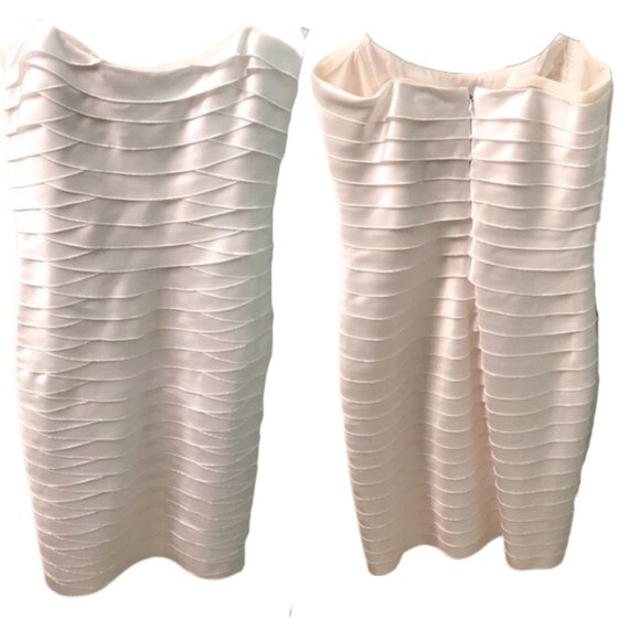 BCBGMaxAzria White Lazer Cut Dress NWT Size 2 - Picture 3 of 3